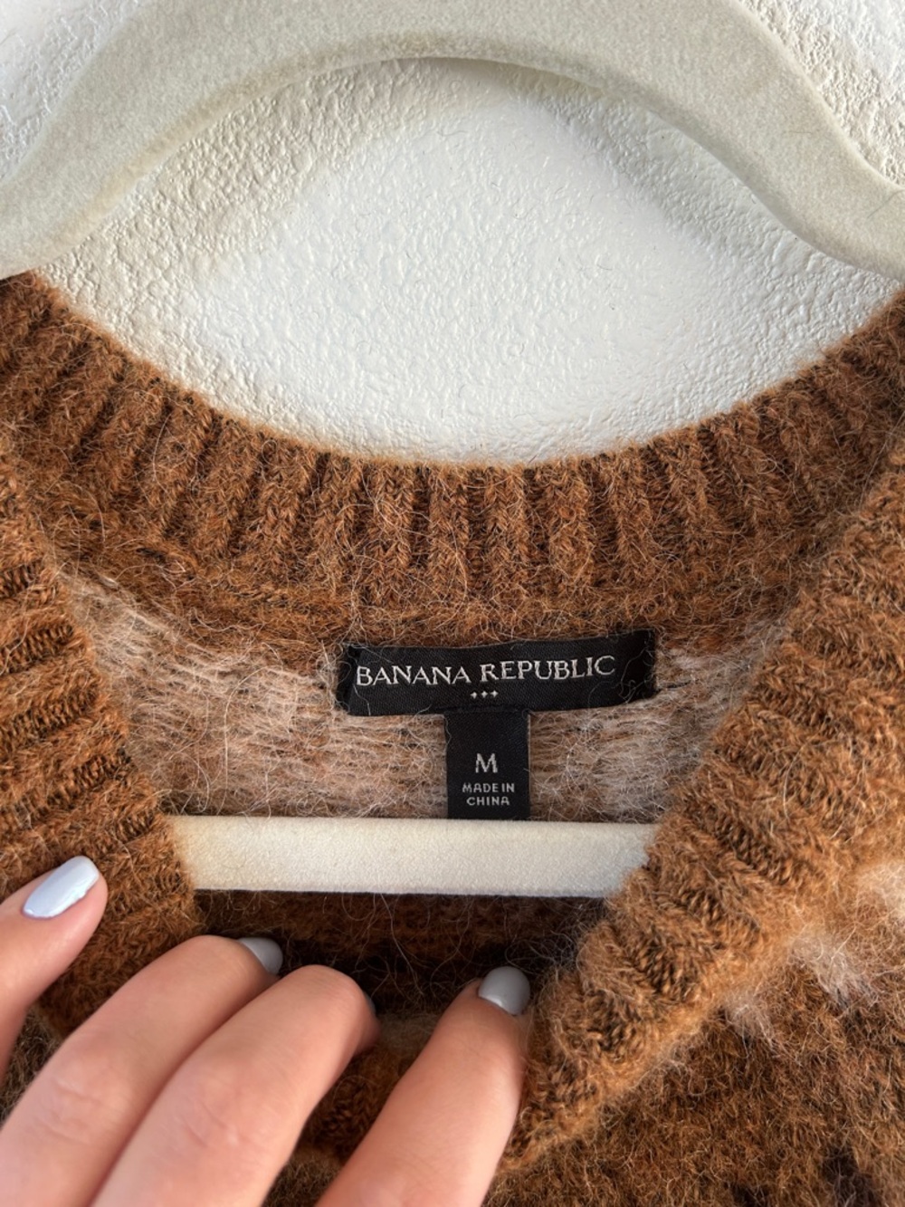 Banana Republic Fairisle Alpaca Sweater with Tan and Cream Yoke - Picture 3 of 6